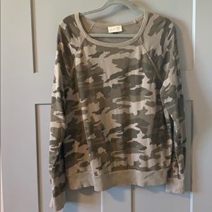 Camo cowl-neck sweater